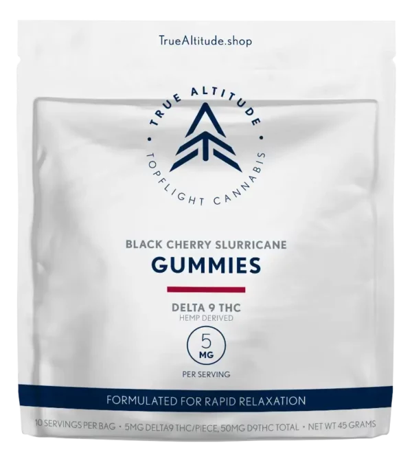 Black Cherry Slurricane Fast-Acting Delta 9 THC Gummies - Indica with True Altitude's Online Dispensary