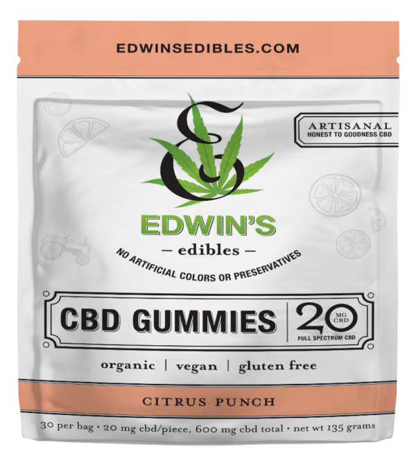 Edwin's Edibles Citrus Punch CBD Gummies