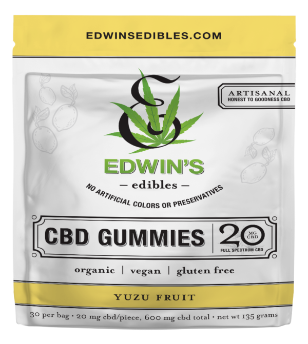 Edwin's Edibles Yuzu Fruit CBD Gummies