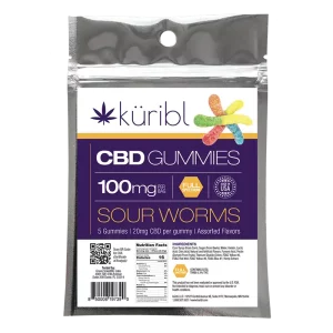 Kuribl Sour Worms 100mg Full Spectrum Gummies